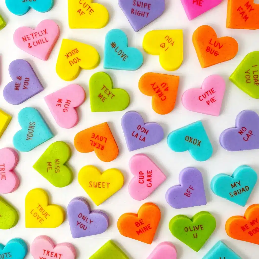 Mini coeurs de bonbons sans gluten