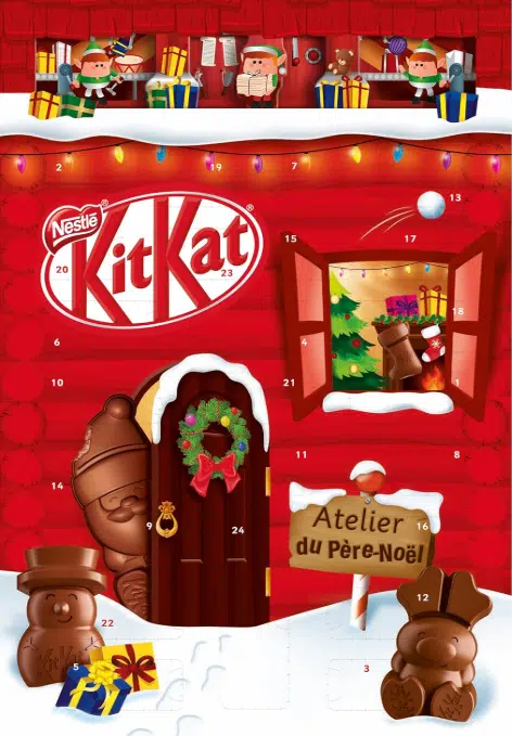 Calendrier de l'avent Kitkat sans gluten