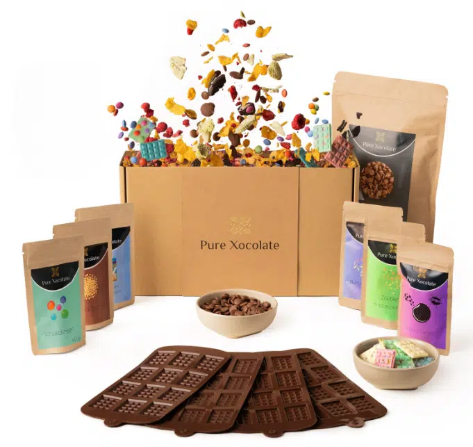 Coffret de fête pour fabriquer son propre chocolat