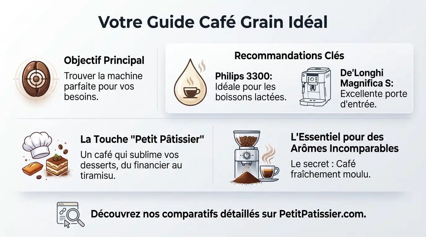 Sélection de machines à café grain idéales pour accompagner les pâtisseries