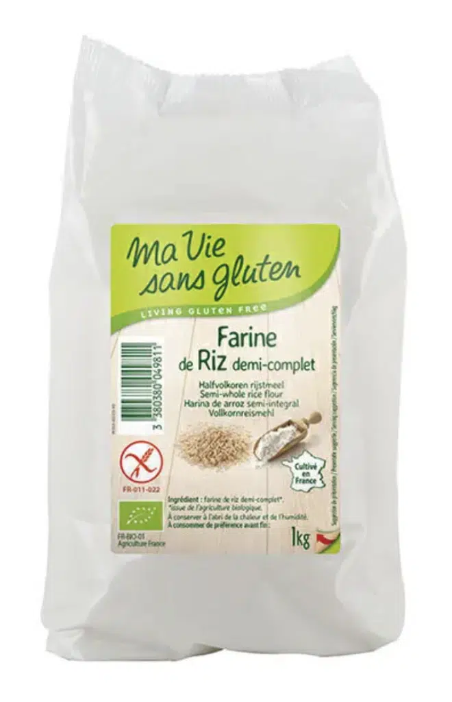 Farine de riz demi-complet